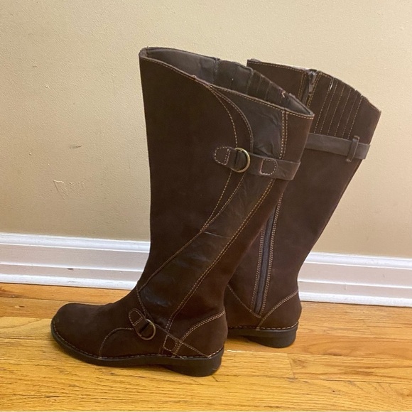 Clarks Suede/Leather Upper Ridding Boots - Picture 2 of 10